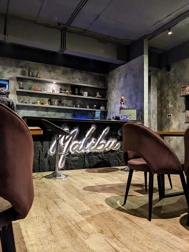 Malibu Club Café interior — premium dining and entertainment café in Trivandrum, Kerala